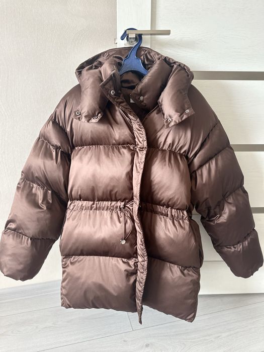 Пуховик шоколадний коричневий