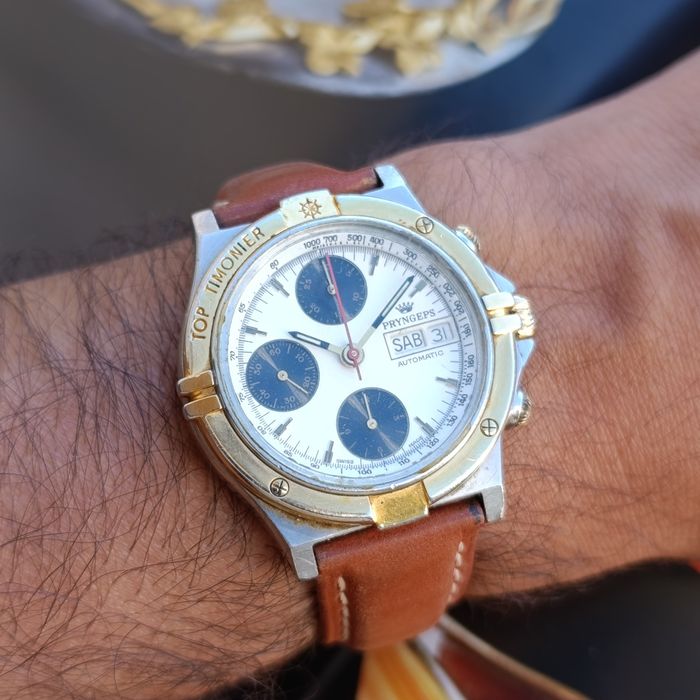 Relógio Cronógrafo Pryngeps Top Timonier Automático Valjoux 7750 - a funcionar - 40mm