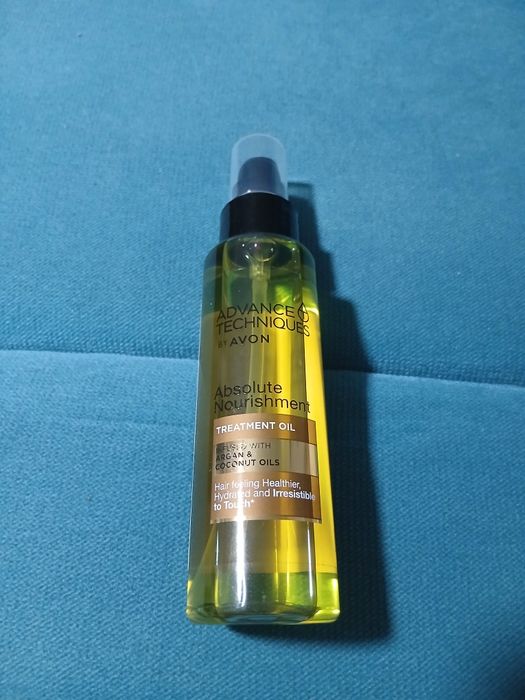 Avon Advance Techniques Absolute Nourishment olejek wygładzający do końcówek włosów argan kokos 100 ml