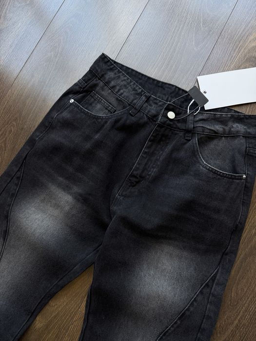 Широкі Джинси Flared Фларед Клеш Розкльошені Кльош Jaded London Washed Штани Джинсові Baggy Чорні Темні Wide Leg Вошед Потерті Y2K Беггі Баггі Black