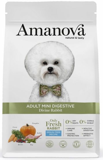 Hipoalergiczna karma dla małego psa Amanova Digestive 64% KRÓLIK 7kg