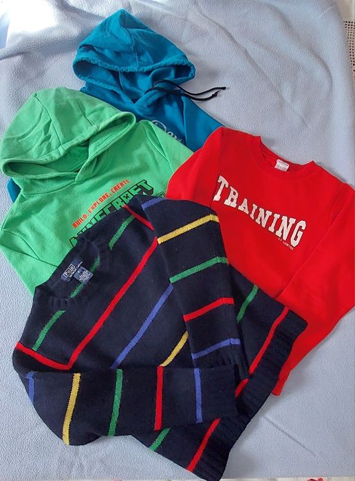 Lote 3 sweats + 1 camisola lã - 6/7 anos