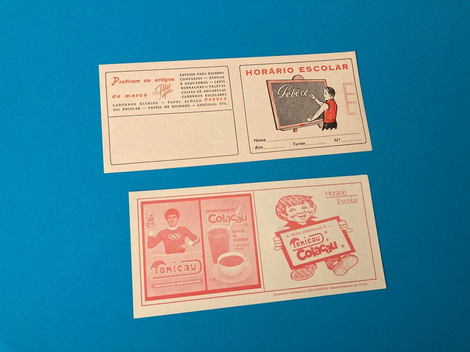 Lote de 7 Horários Escolares várias marcas Antigos