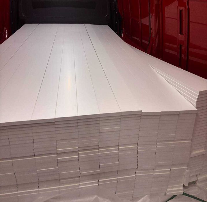 Białe lamele dekoracyjne 270×10×2 cm na ścianę - możliwa wysyłka