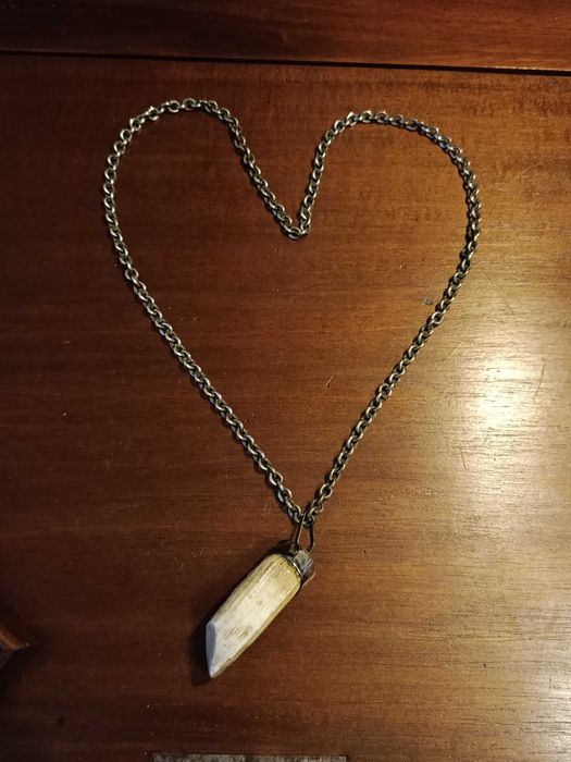 Fio Troféu Presa Prata Esterlina Vitoriano da Era do Raj 70 cm 65 gr