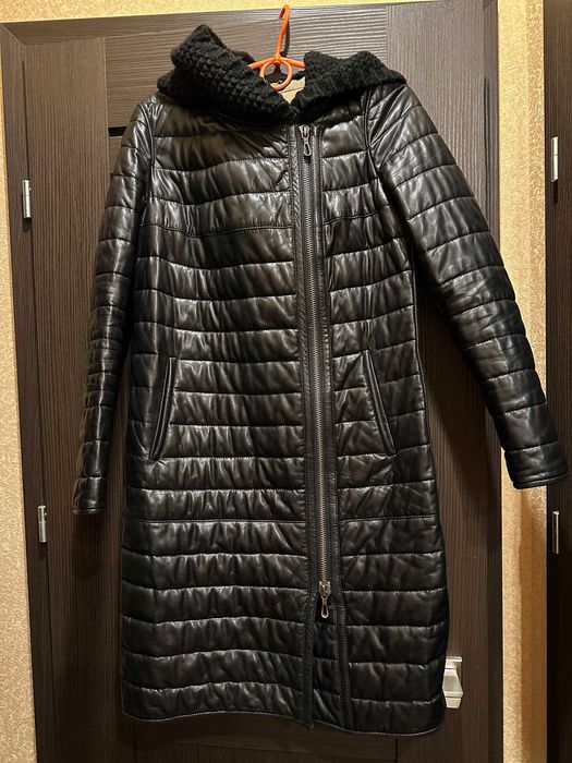 продам кожаное женское пальто punto (Турция)