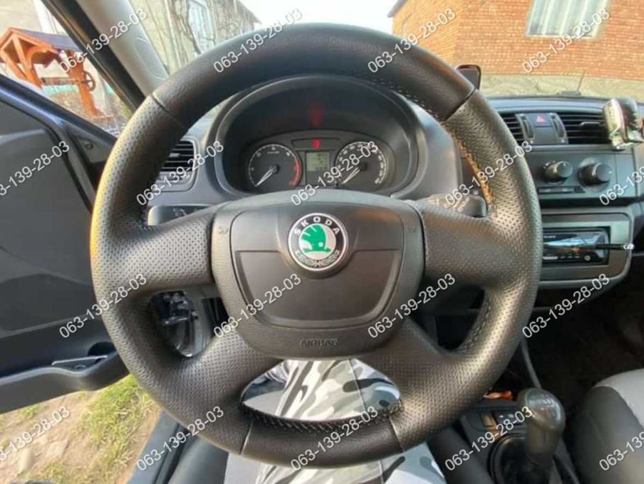 Skoda Octavia Fabia a5 Yeti Оплетка чехол на руль Шкода Кожа Каучук