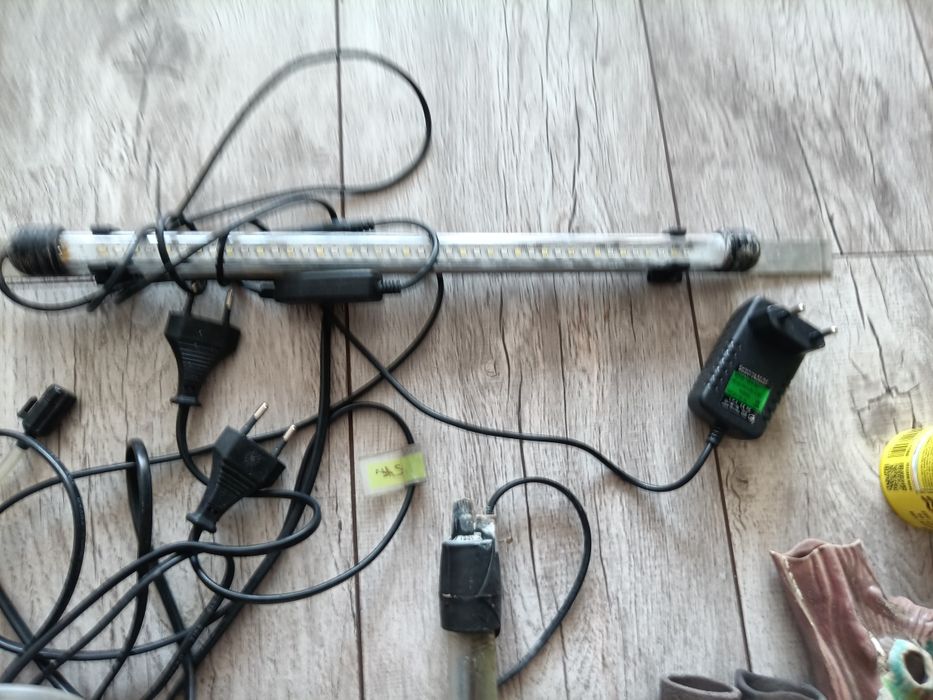 Filtr,grzałka ,lampka. Akwarium