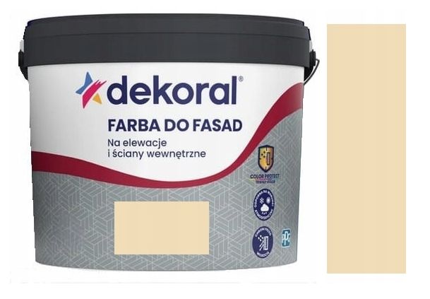 Dekoral Polinit Farba Do Fasad Akrylowa Fasadowa Kremowy 1l