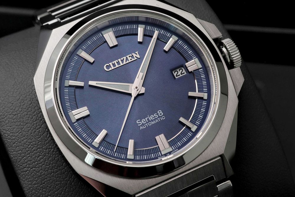 Citizen NB6010-81L Series 8 Automatic 40 mm Zegarek Męski Bransloleta Niebieski