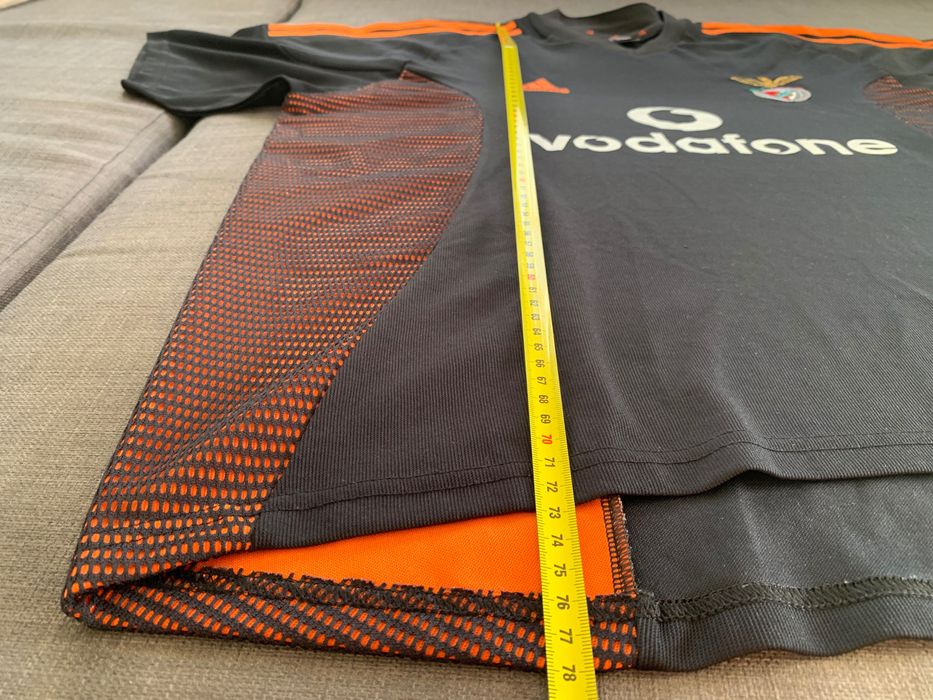 Camisola Oficial alternativa preta e laranja Benfica Adidas 2003, 2004