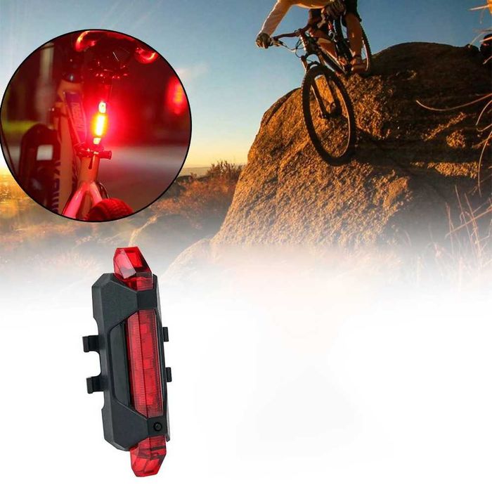 LAMPKA ROWEROWA LED tylna na tył roweru czerwona na usb g