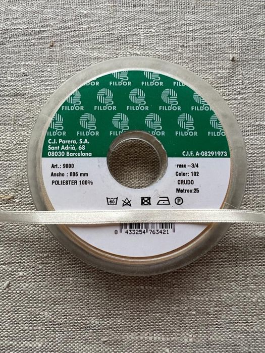 Fita de Cetim; 6mm; rolo de 25m; 3,75€/rolo