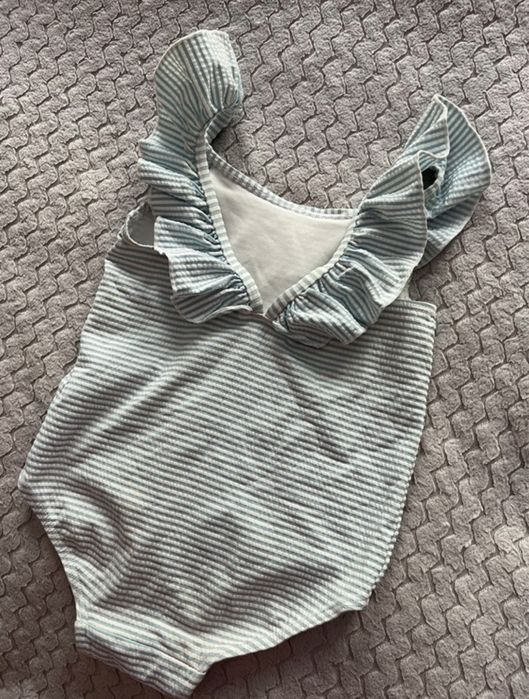 Strój kąpielowy H&M paski falbanka 74/80