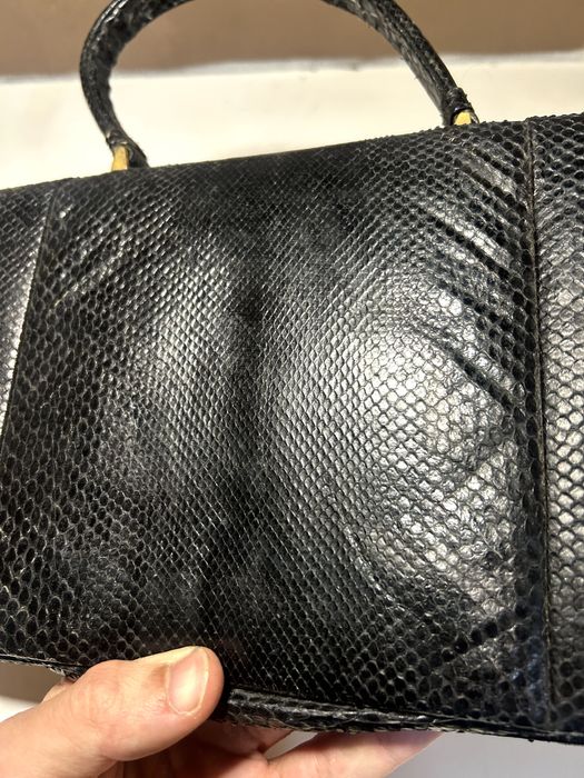 Mala Vintage Pele de Lagarto Genuína Anos 60 Estilo Kelly