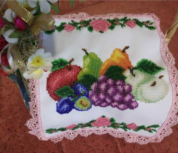 До свята! Рушник на Великдень, Спаса, Маковія.Королівський сатин,бісер