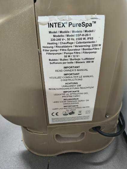 Uszkodzona pompa do Jacuzzi INTEX PureSpa Model SSP-H-20-1
