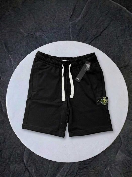 Стон Айленд Черные Шорты / Stone Island Шорти Нові