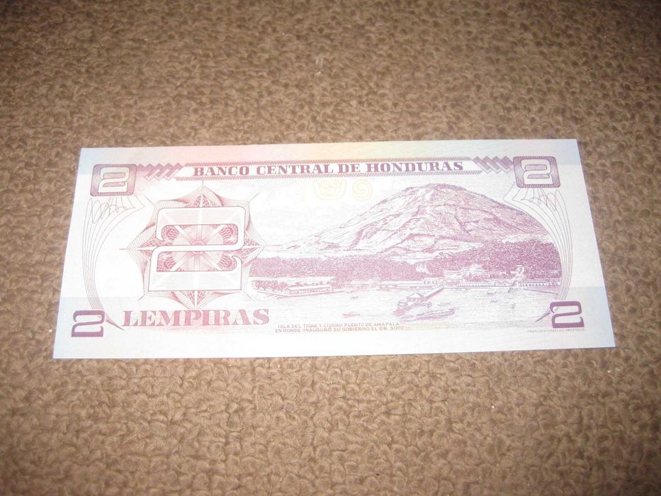Nota das Honduras "2 Lempiras" UNC