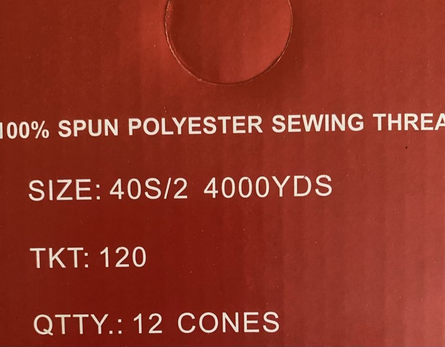 Нитки швейные 40/2. 4000 yrd
