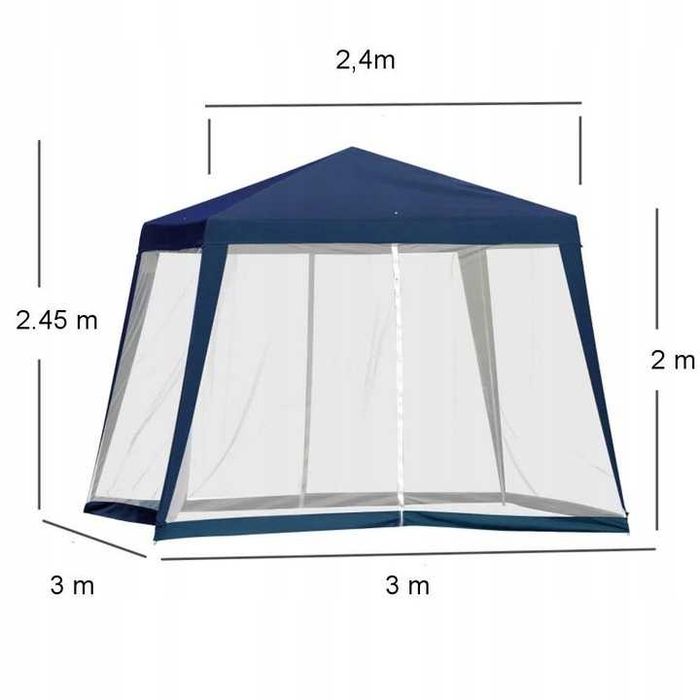 PAWILON OGRODOWY NAMIOT ALTANA 3x3m moskitiera 4 ścianki