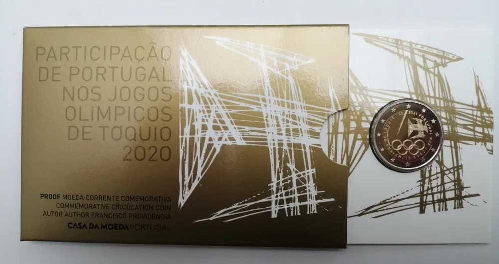 Moeda Comemorativa Proof 2€ Jogos Olímpicos Tóquio 2020