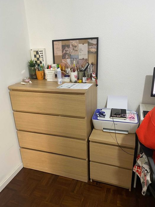 Cama solteiro Ikea + Cômodas