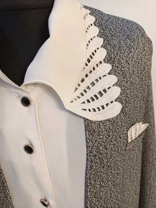 Bluzka Koszula Z Kołnierzykiem Vintage Taipol Rozmiar L