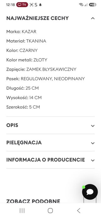 Sprzedaż czarnej "nerki " firmy  KAZAR