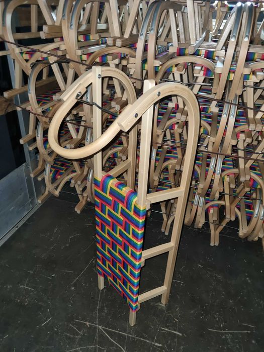 Sanki drewniane baranie rogi 120cm. Cena hurtowa