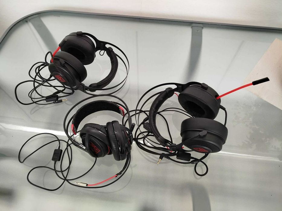 3 Headphones gaming - usados mas em optimo estado