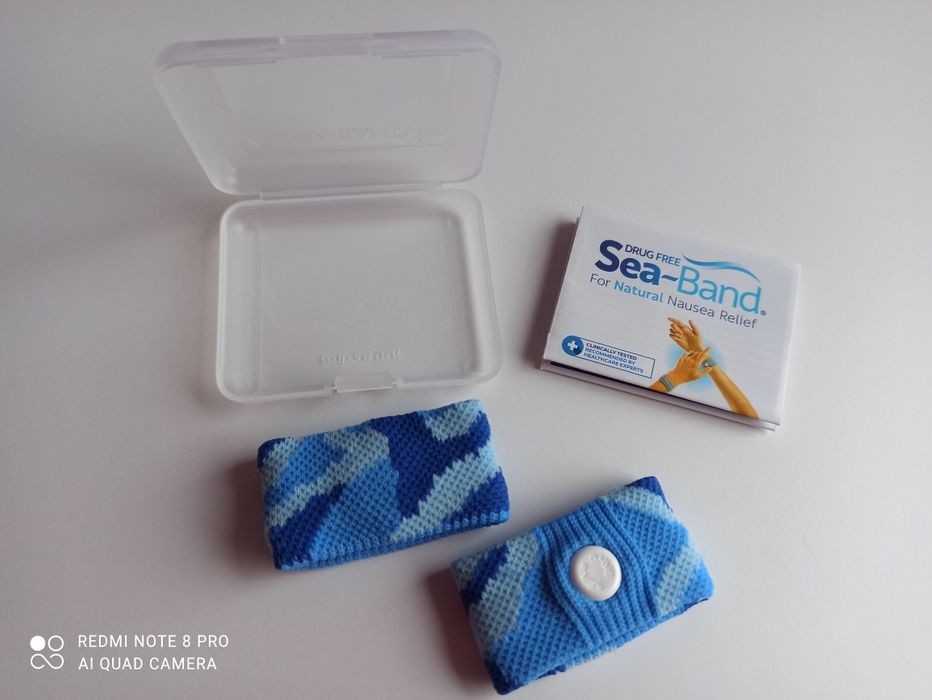 Sea band opaski przeciw mdłościom niebieskie dla dzieci 2 sztuki