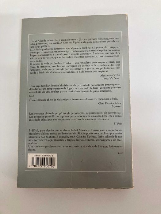 A Casa dos Espíritos de Isabel Allende