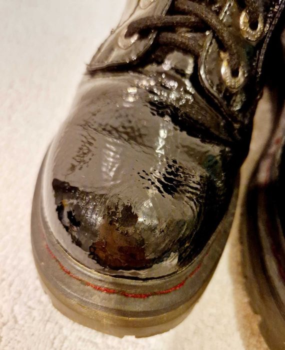 Bugatti trapery, botki sznurowane 37 lakierowane