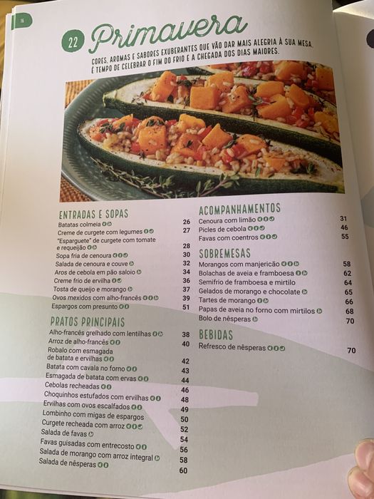 Livro de culinária 150 receitas com fruta e legumes