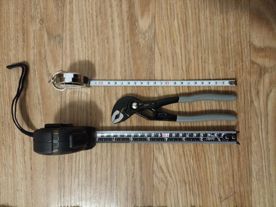 Рулетка 3м, Рулетка брелок 2м, Компактний розвідний ключ