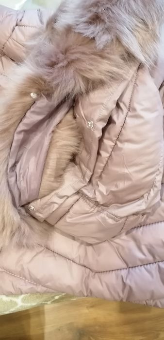 Kurtka zimowa pudrowy róż