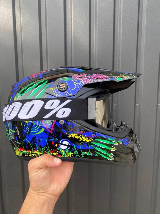 Кросовий шлем ендуро з окулярами є всі розміри, шолом , мотоцикл