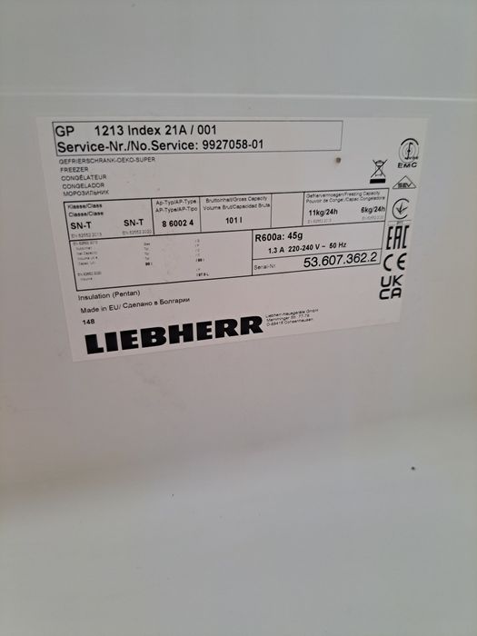 Arca Congeladora Vertical Liebherr GP 1213 (3 Gavetas) –