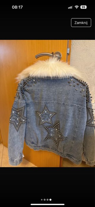 Kurtka dżinsowa z białym ociepleniem