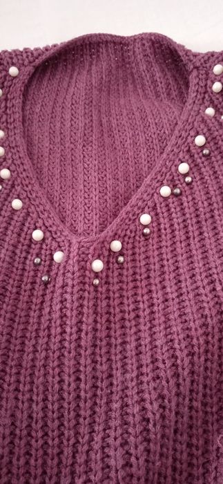 Sweter nowy fioletowy ciepły
