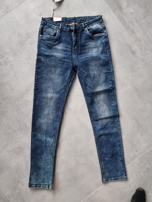 Jeans przetarcia wiosna hit XXL