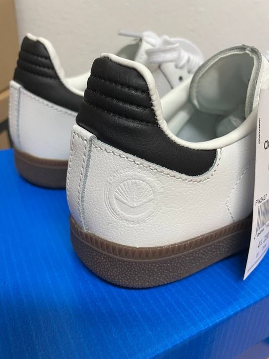Женские кожанные кеды Adidas Samba / Адидас Самба белые 36 37 38 39 40