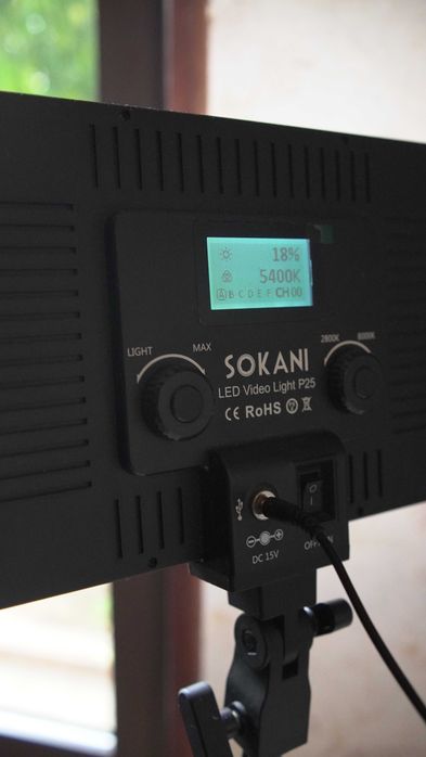 Luz LED Sokani P25 | Luz Principal profissional para vídeos/gravações