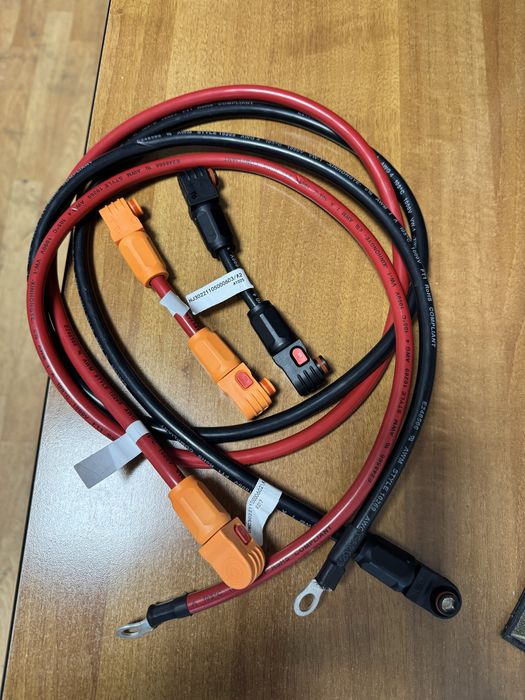 AWG 4 Силіконові кабелі до инвертора та акумулятора Deye