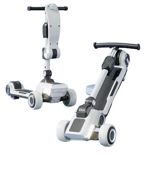 Електросамокат з Bluetooth колонкою/підсвічуванням Сірий