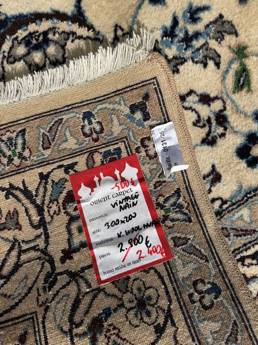 Kaszmir plus jedwab r.tkany dywan perski Nain 300x200 galeria 14 tyś