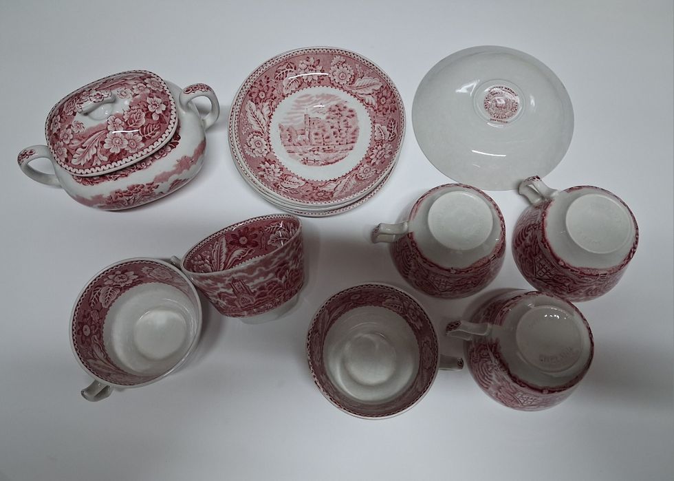 Serviço de chá inglês antigo