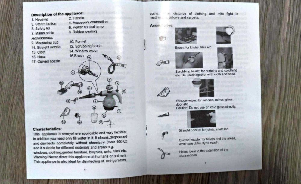 Ручний відпарювач пароочищувач новий в упаковці