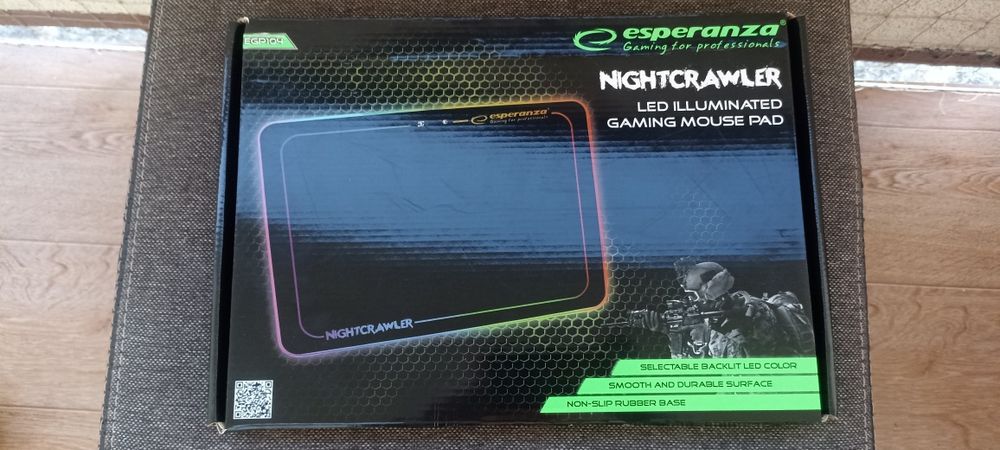 LED RGB podkładka gaming pod mysz ESPERANZA NIGHTCRAWLER